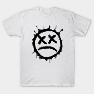 Graffiti sad emoticon | sprayed smiley emoji V2 Black T-Shirt